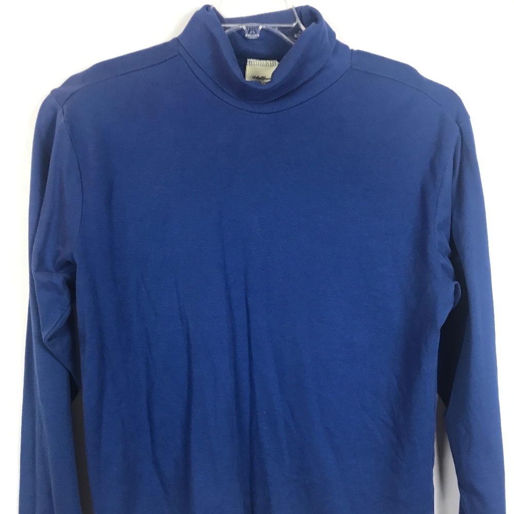 EDDIE BAUER Men's Turtleneck - Blue XL